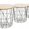 Set of 3 wire tables Twins Round