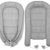 Baby cocoon for pram, mattress, pillow, blanket 5in1 White/Grey Dots