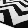 Plush carpet Clover Zig Zag Black