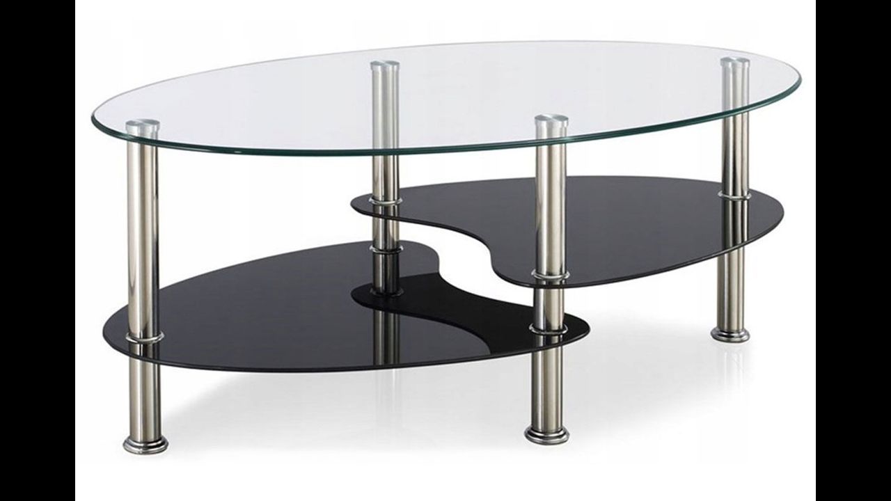 Glass coffee table CT-001 Clear/Black