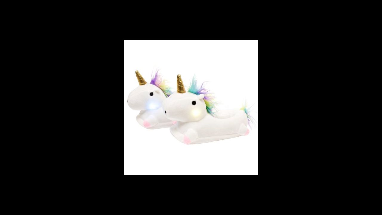Slippers Kigurumi Shiny Unicorn White LED