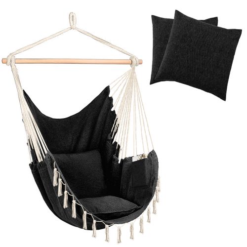 Hammock chair 410302 with pillows black