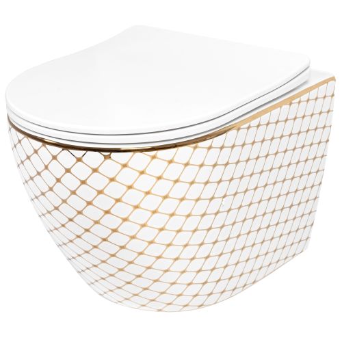 Toilet bowl Rea Carlos Flat Diamond Gold